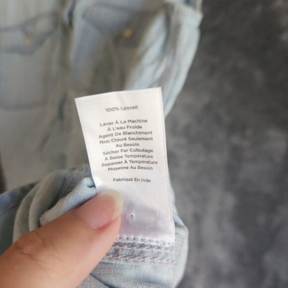 Talbots Sleeveless Popover Denim Top Blouse Blue Women's 12 EUC Pockets Summer - Picture 5 of 8